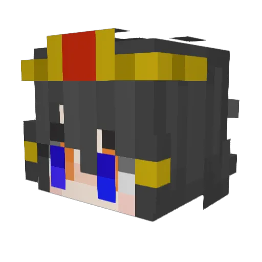 SoSeriousCyrus Minecraft avatar head, 3D render
