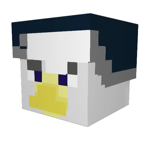 SoSoSleepy Minecraft avatar head, 3D render