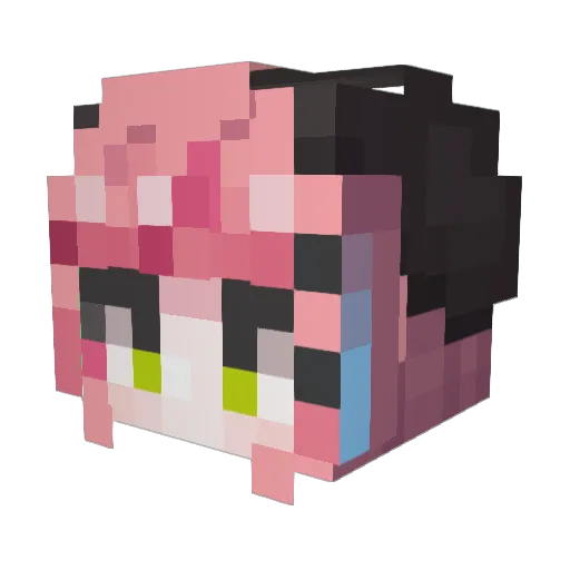 SoSteve Minecraft avatar head, 3D render