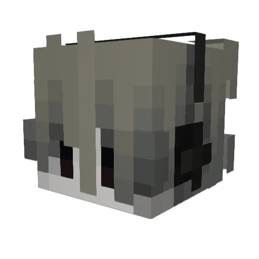 So_2333 Minecraft avatar head, 3D render