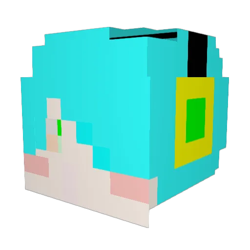 So_Gun Minecraft avatar head, 3D render