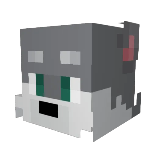 So_ooya Minecraft avatar head, 3D render