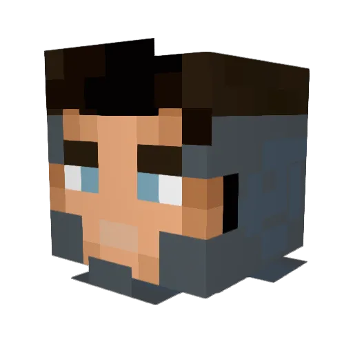 Soaltai Minecraft avatar head, 3D render
