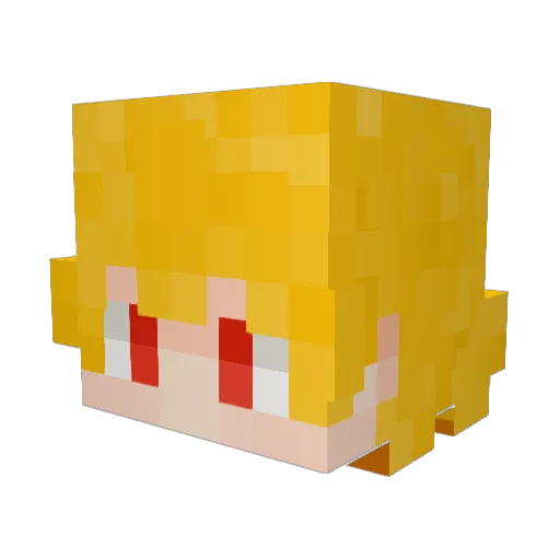 Soanva Minecraft avatar head, 3D render
