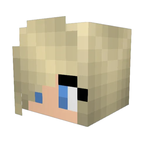 SoapySenpai Minecraft avatar head, 3D render