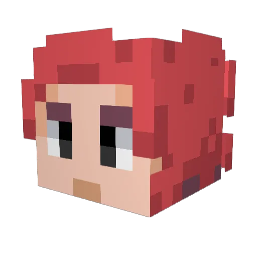 SobSob Minecraft avatar head, 3D render