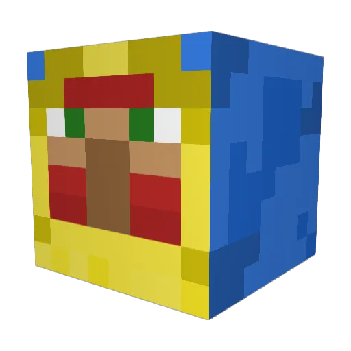 Sob_13 Minecraft avatar head, 3D render