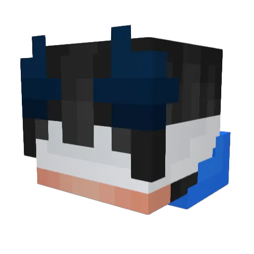 Sobadra Minecraft avatar head, 3D render
