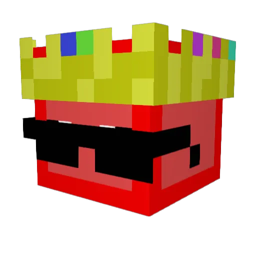 Sobbing_15 Minecraft avatar head, 3D render