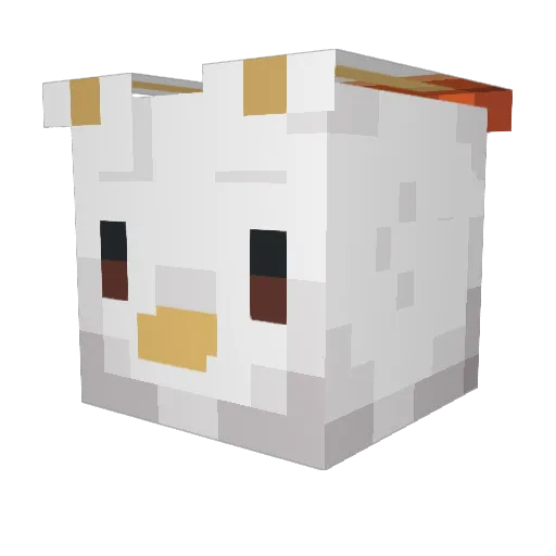 Sobbs Minecraft avatar head, 3D render