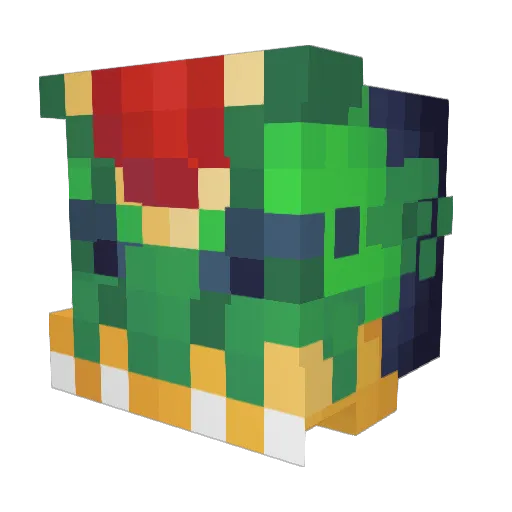 Sobk Minecraft avatar head, 3D render