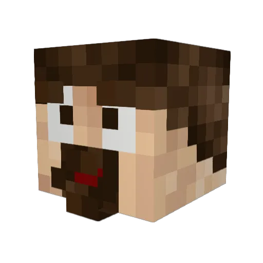 Sobolol Minecraft avatar head, 3D render