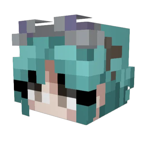 Sobority Minecraft avatar head, 3D render