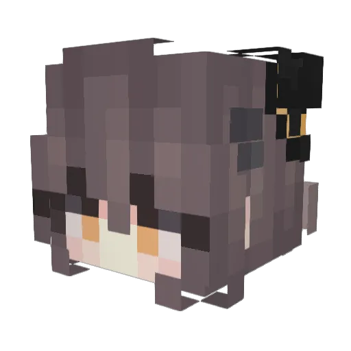 Sobremesa Minecraft avatar head, 3D render