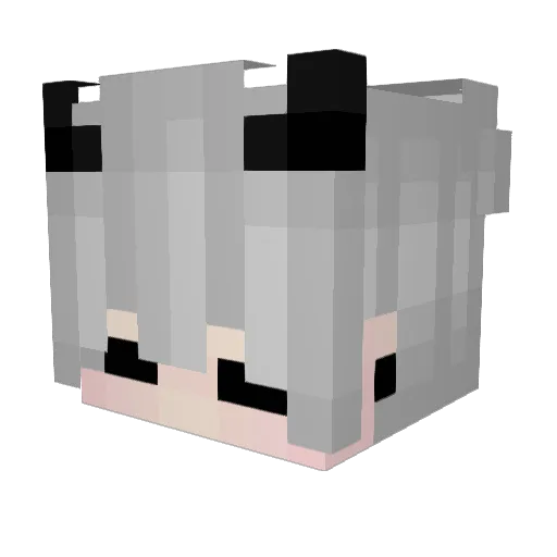 Sobrepeso Minecraft avatar head, 3D render