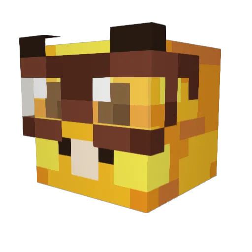 SocaBastante Minecraft avatar head, 3D render