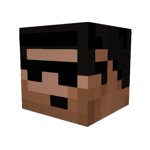 Socafundo Minecraft avatar head, 3D render