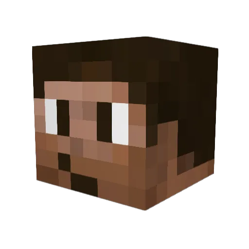 Socamay Minecraft avatar head, 3D render