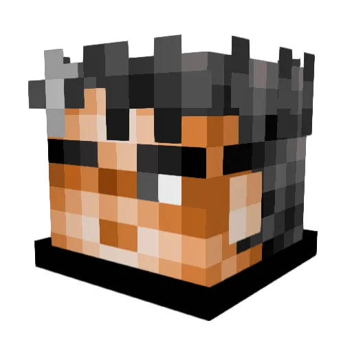 Socarraet Minecraft avatar head, 3D render