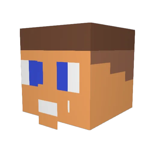 SoccerKing81 Minecraft avatar head, 3D render