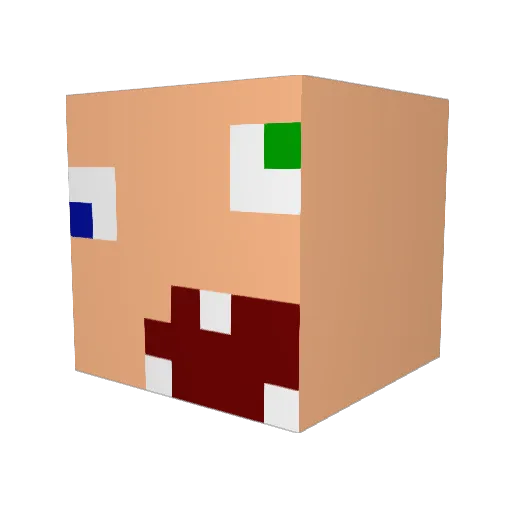 Soccerboy68 Minecraft avatar head, 3D render