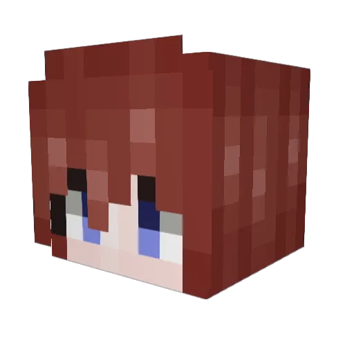 Socery Minecraft avatar head, 3D render