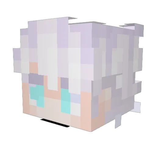 Sociallwya Minecraft avatar head, 3D render
