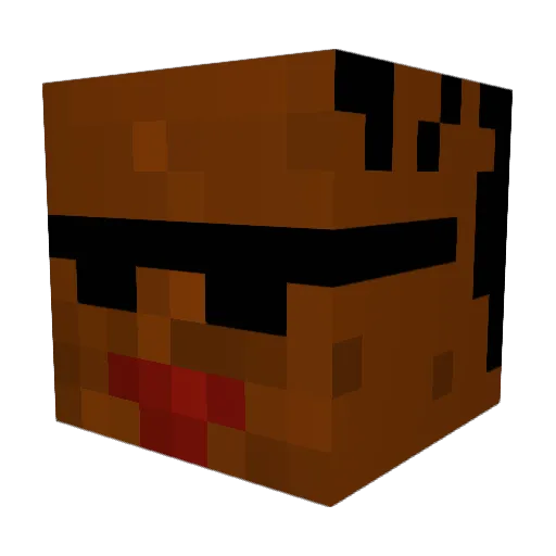 SocietyJr Minecraft avatar head, 3D render