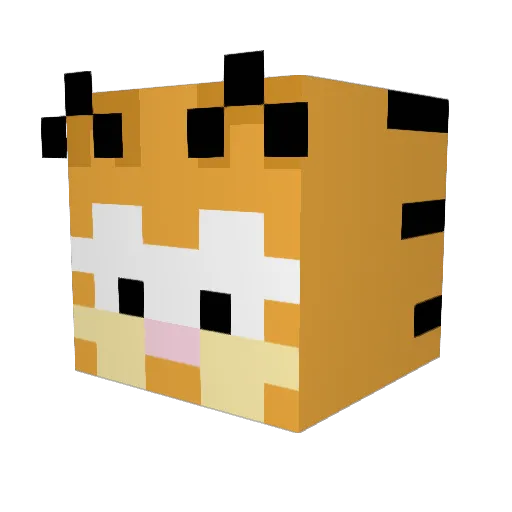 Socike Minecraft avatar head, 3D render