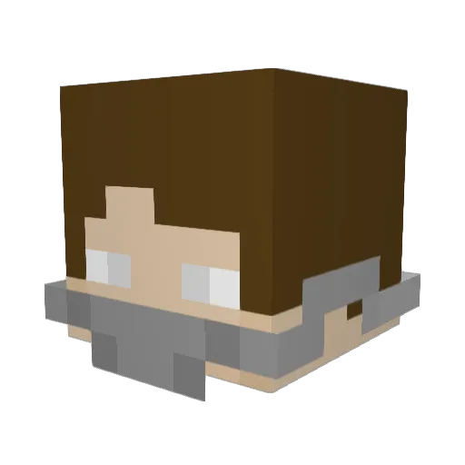SociopathicUrges Minecraft avatar head, 3D render