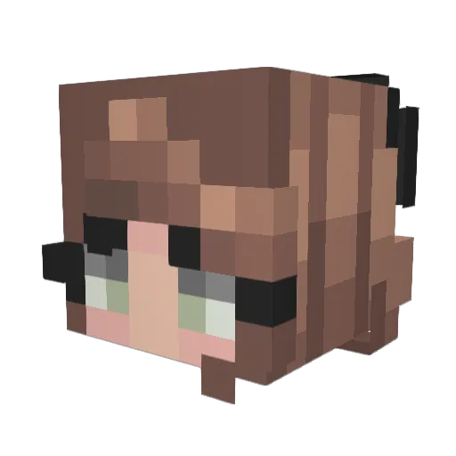 SockCube Minecraft avatar head, 3D render