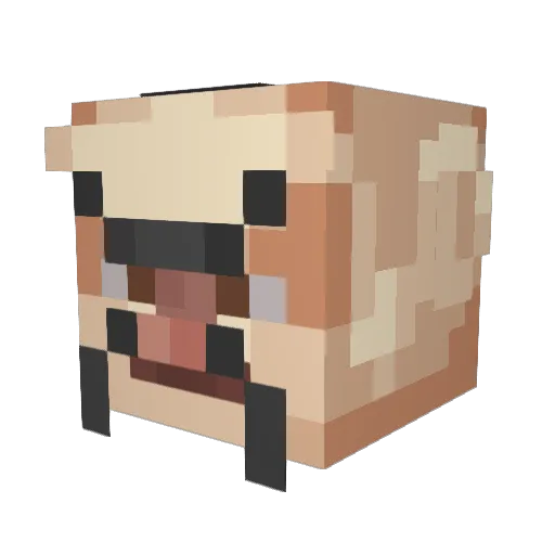 SockUuno Minecraft avatar head, 3D render
