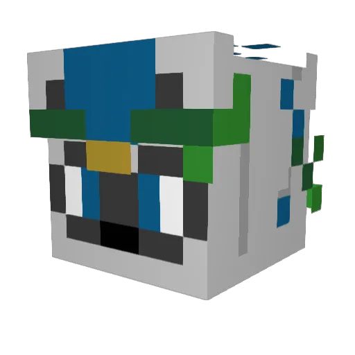 Sock_IT Minecraft avatar head, 3D render