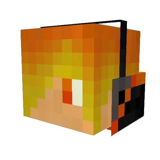 Socke23 Minecraft avatar head, 3D render