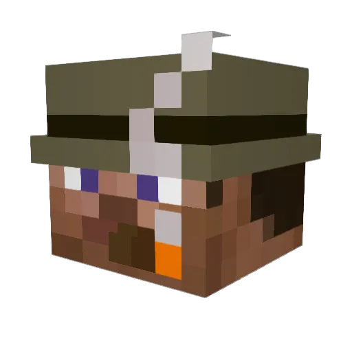 Sockman458 Minecraft avatar head, 3D render