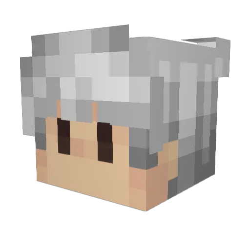 SocksApollo Minecraft avatar head, 3D render