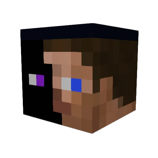 SocksUK Minecraft avatar head, 3D render