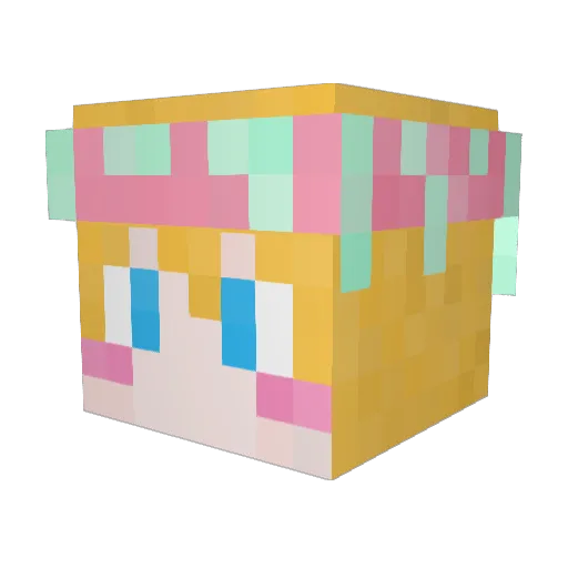Socks_OuO Minecraft avatar head, 3D render
