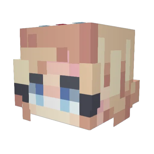 Sockyes Minecraft avatar head, 3D render