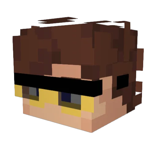Sockzzzz Minecraft avatar head, 3D render
