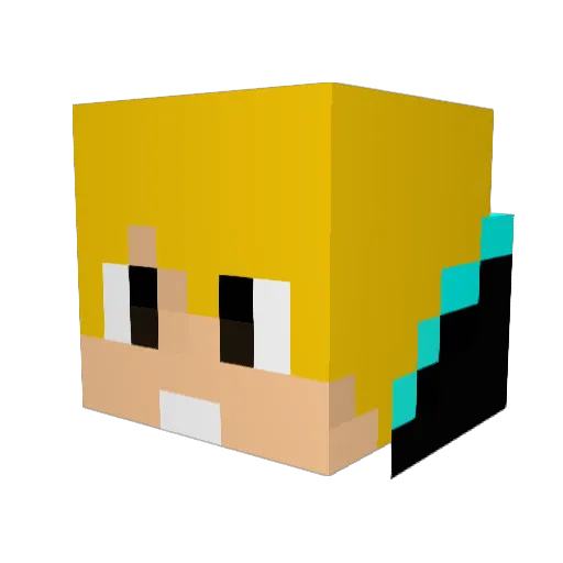 Socolatas Minecraft avatar head, 3D render