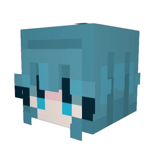 Soctoc Minecraft avatar head, 3D render