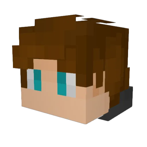 SodaFuze Minecraft avatar head, 3D render