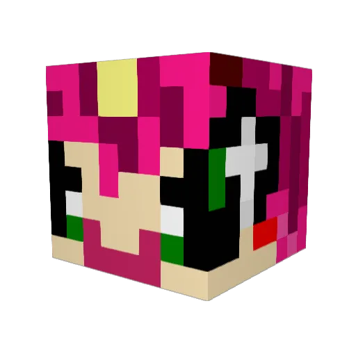SodaGenie Minecraft avatar head, 3D render