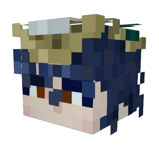 SodaWolfie Minecraft avatar head, 3D render