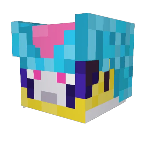 Soda_Steve Minecraft avatar head, 3D render