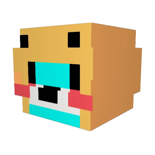 Soda_bear Minecraft avatar head, 3D render