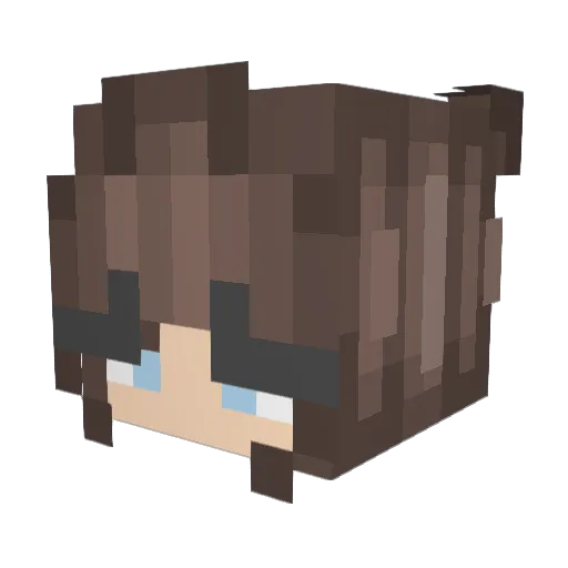 Sodacanine Minecraft avatar head, 3D render