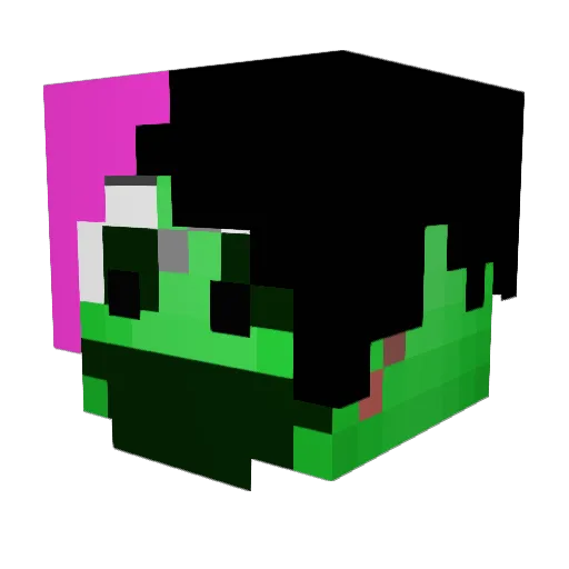 Sodacrave Minecraft avatar head, 3D render