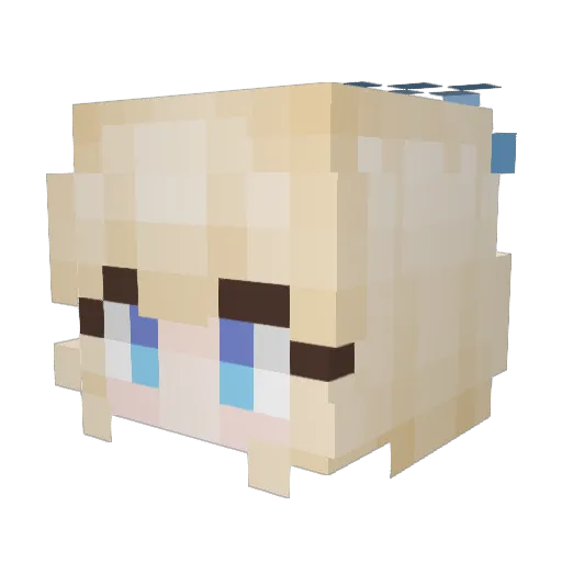 Sodakion Minecraft avatar head, 3D render